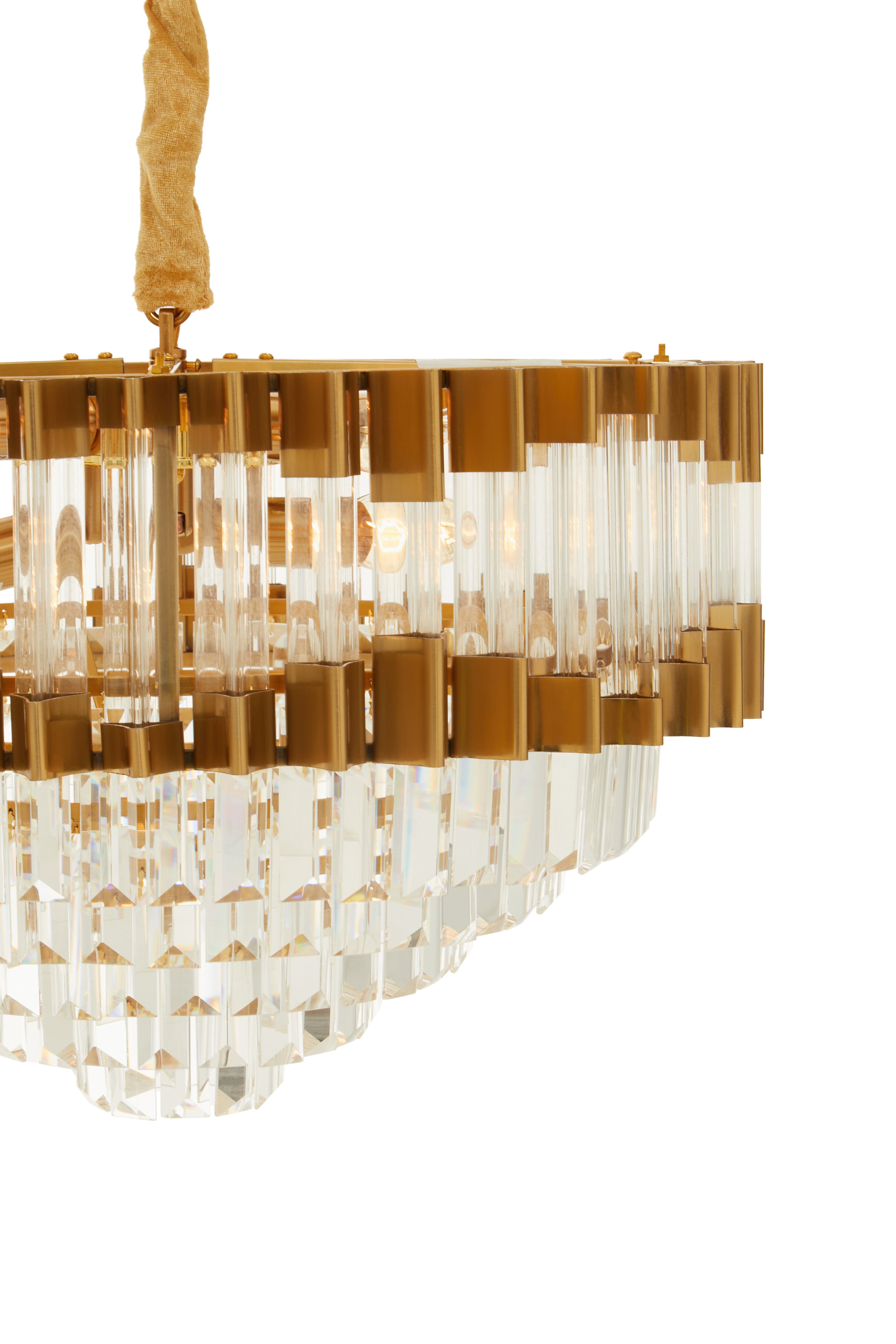 Brentwood Four Bulb Antique Gold Chandelier
